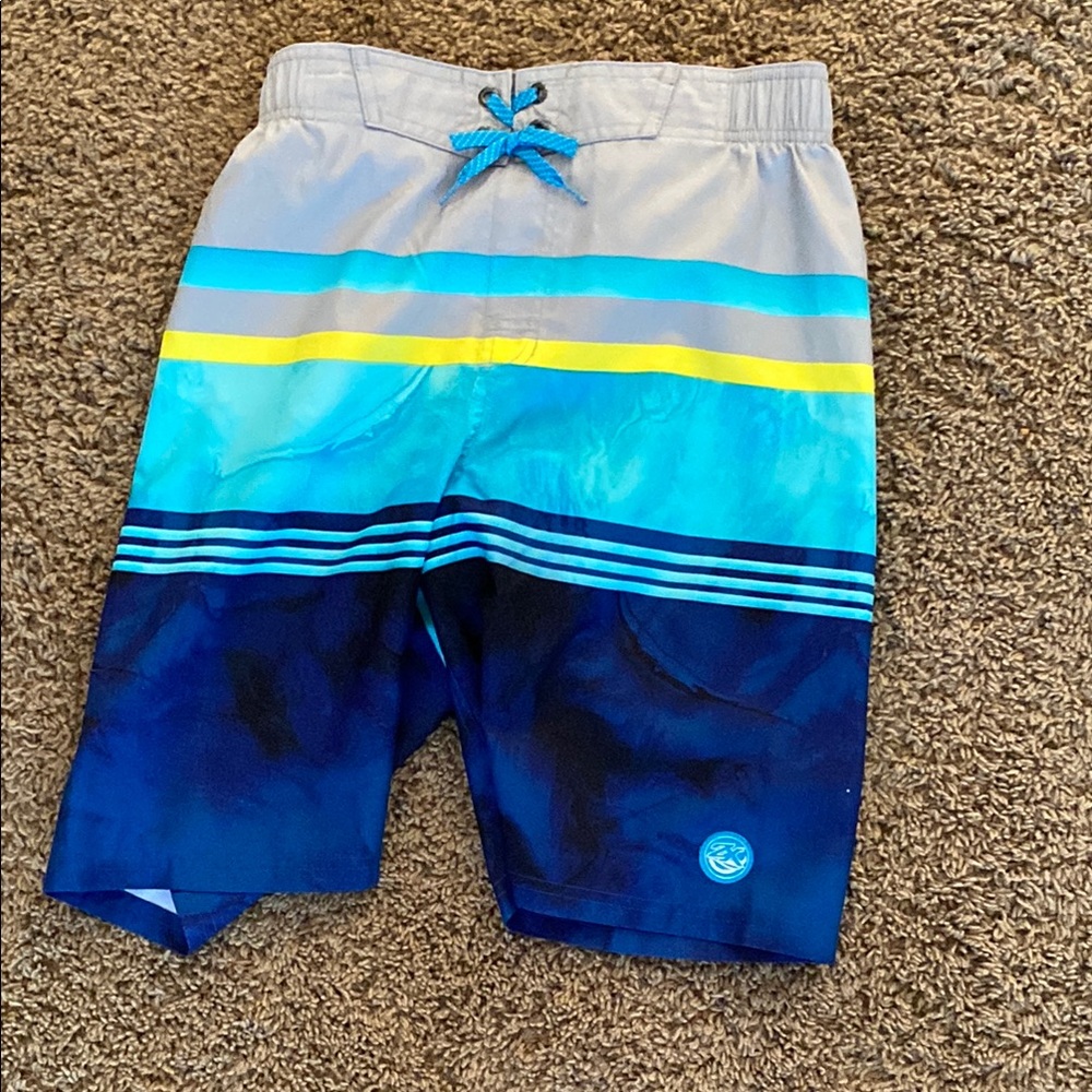 ZeroXposur Blue and Yellow Board Shorts Vibrant Design-Never Worn!